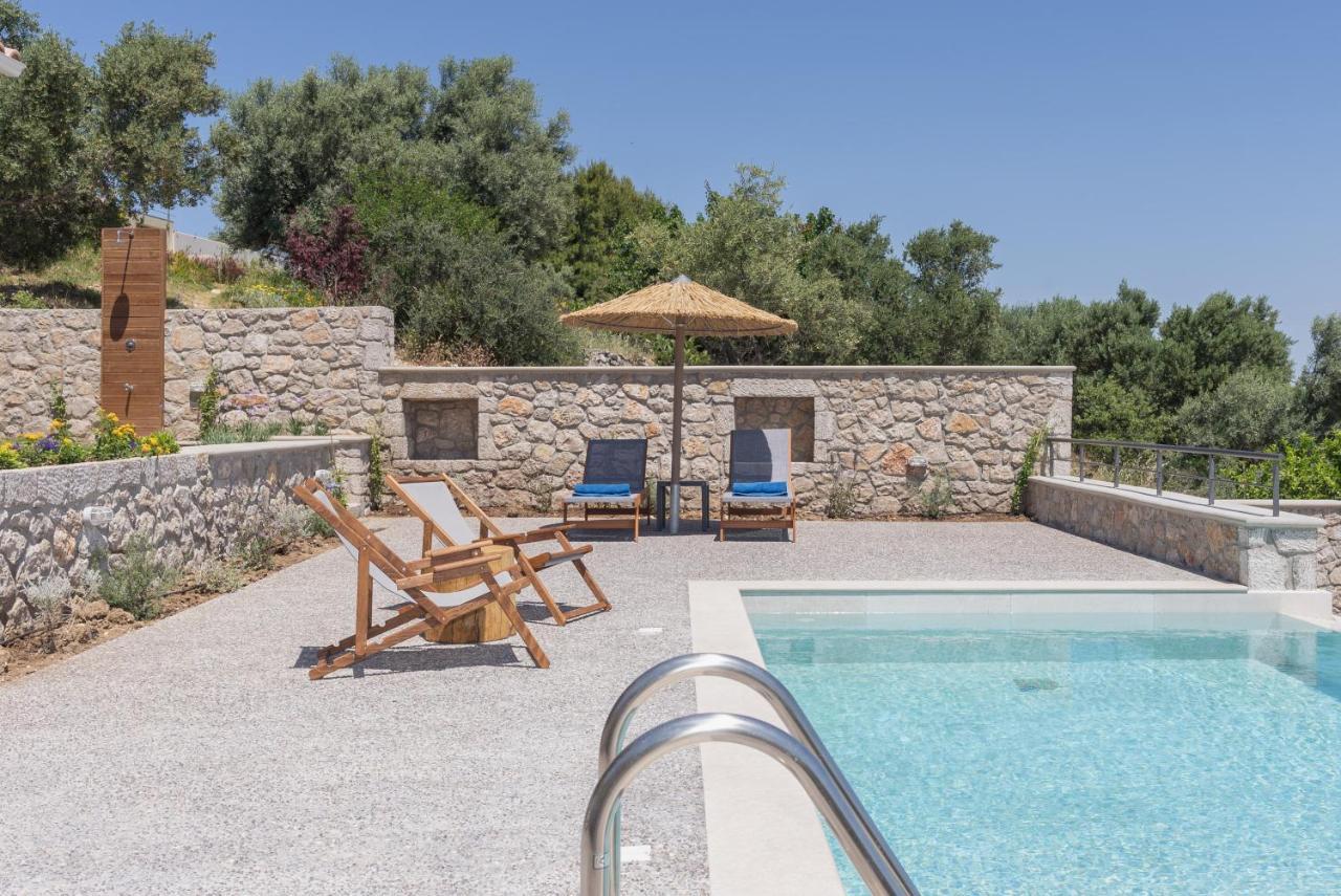 31 Blue Ionian Villas Apolpaina Bagian luar foto