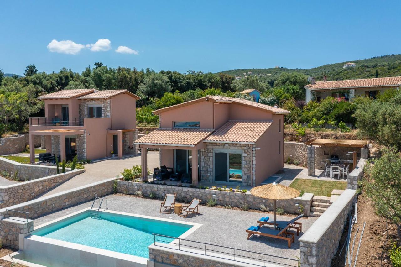 31 Blue Ionian Villas Apolpaina Bagian luar foto