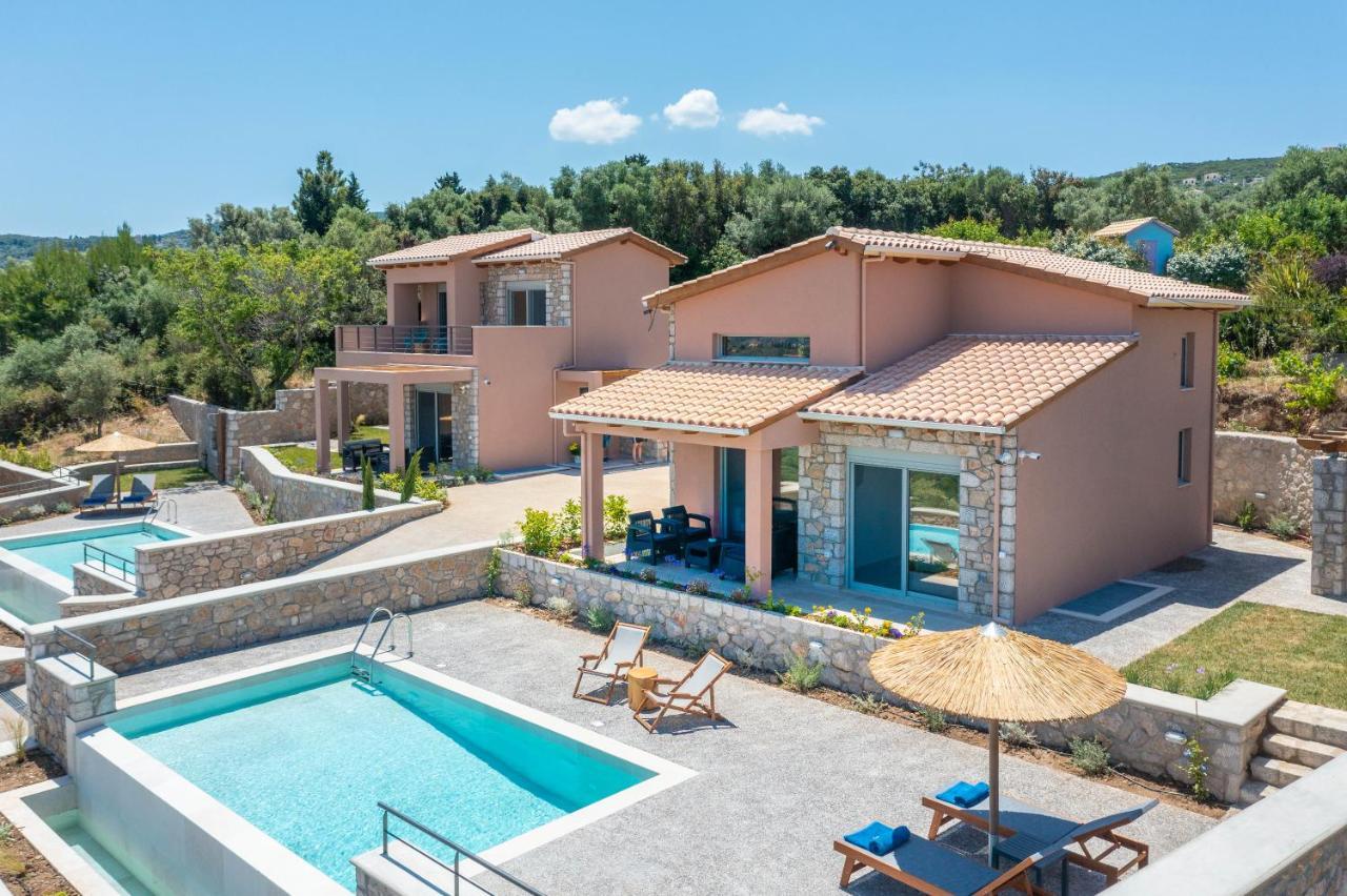 31 Blue Ionian Villas Apolpaina Bagian luar foto