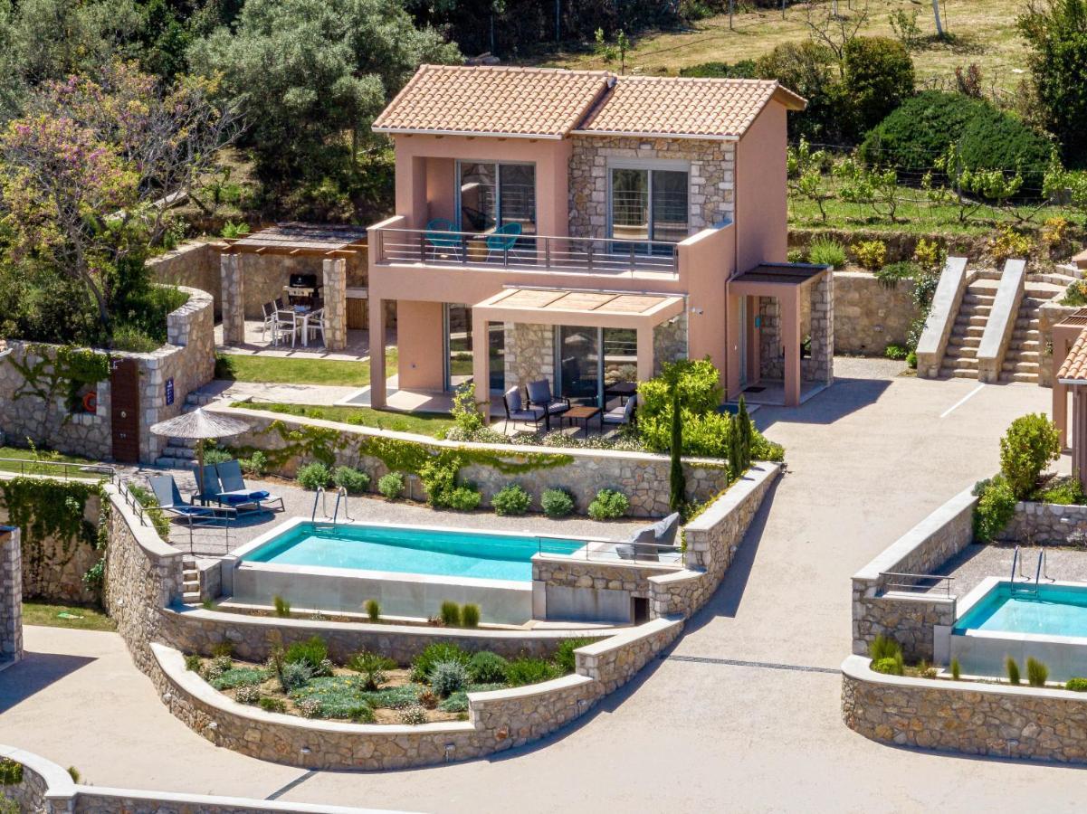31 Blue Ionian Villas Apolpaina Bagian luar foto