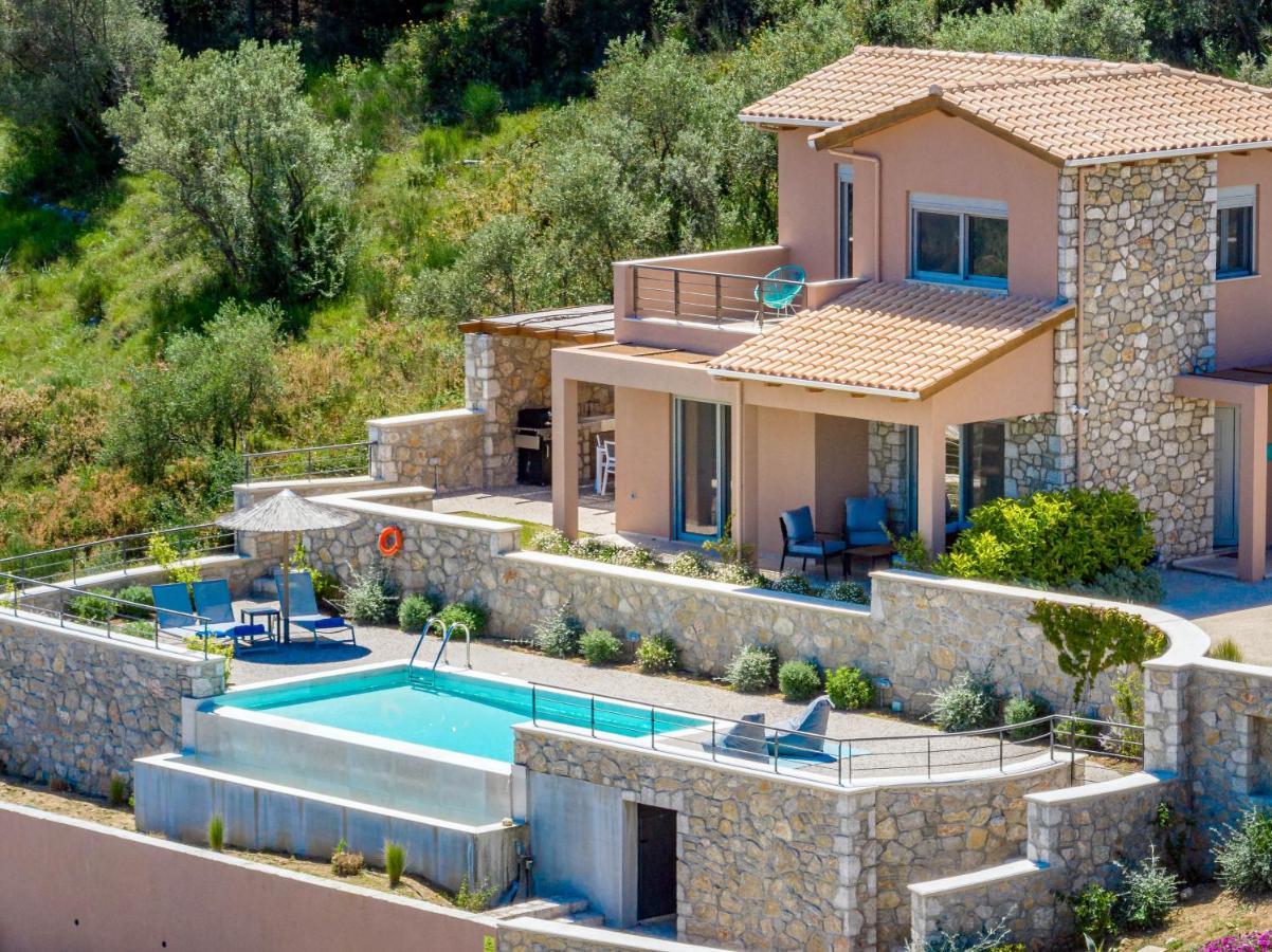 31 Blue Ionian Villas Apolpaina Bagian luar foto