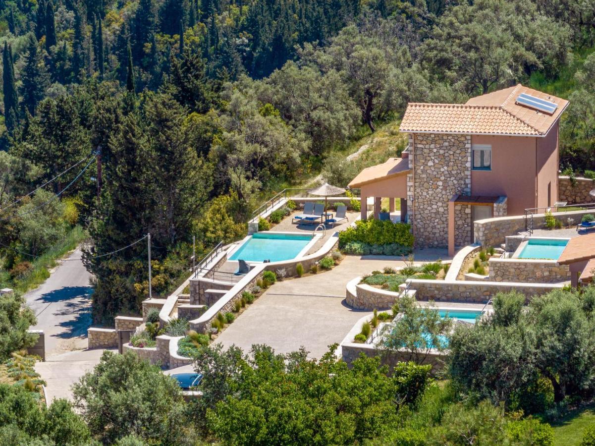31 Blue Ionian Villas Apolpaina Bagian luar foto